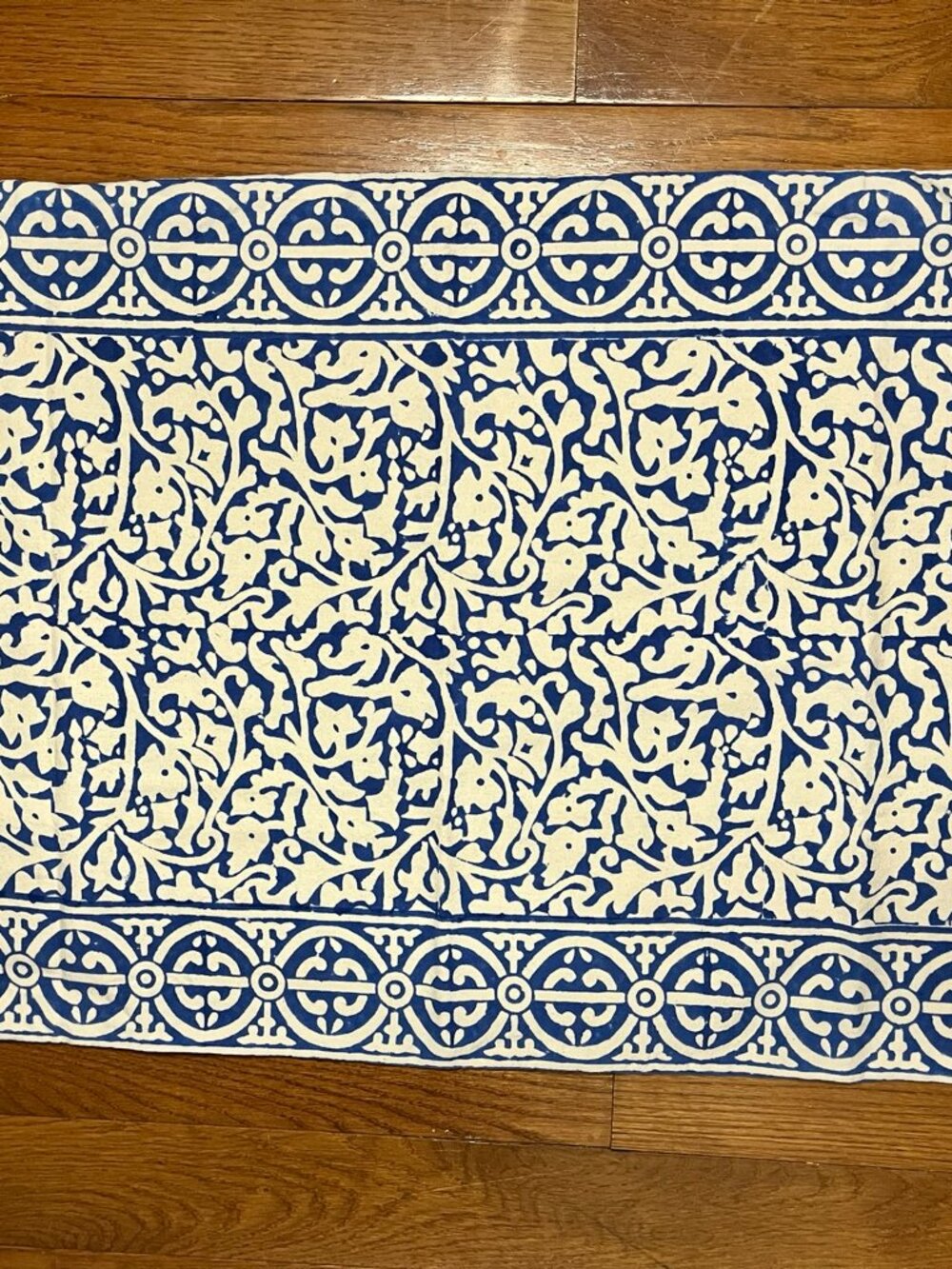 Indigo Blue White Pillow Cases Shams Medallion Tile Boho Coastal Mediterranean